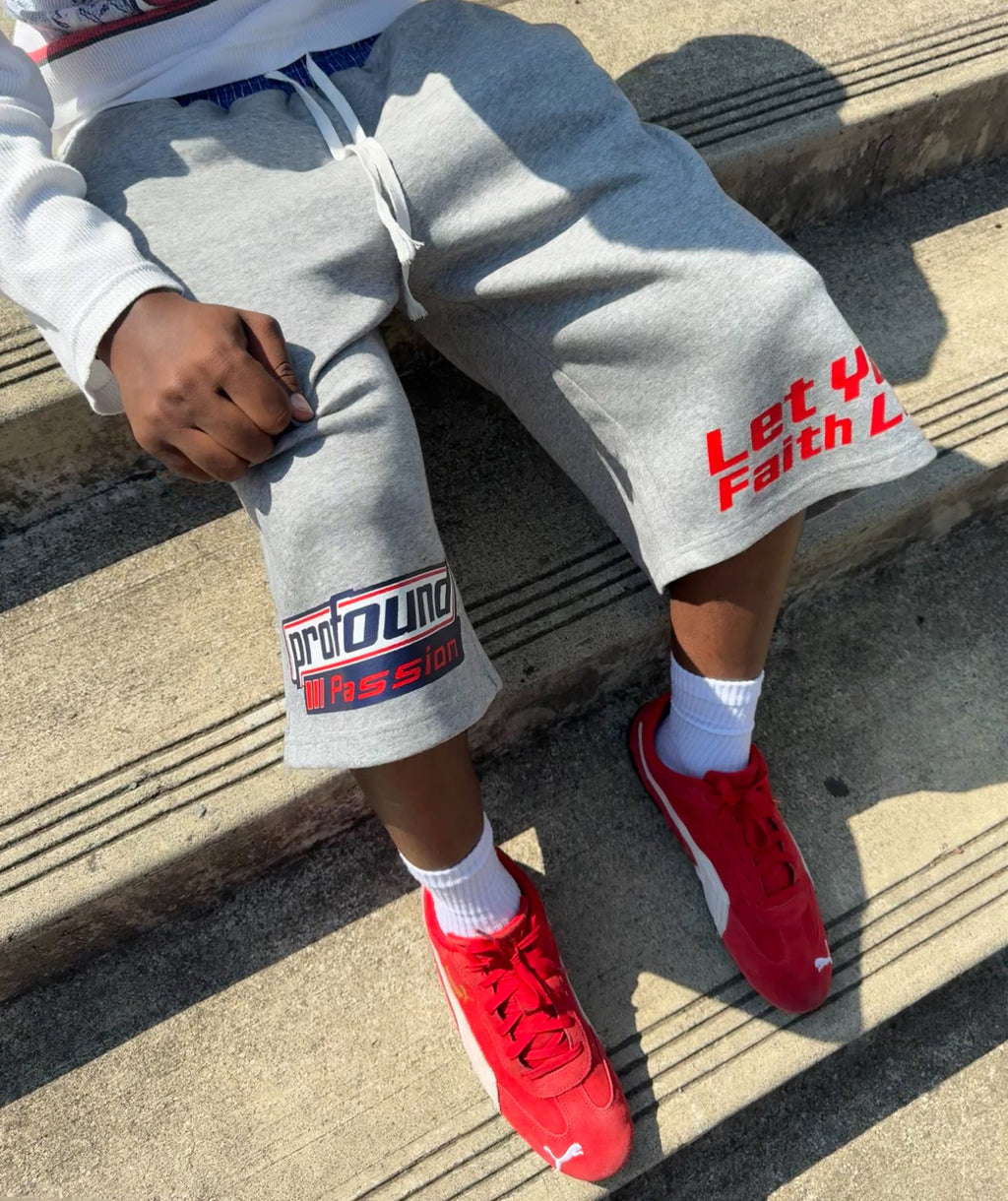 “Let Your Faith Lead” Plaid Waistband Shorts