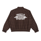 “Property of Christ” Plaid Track Jacket