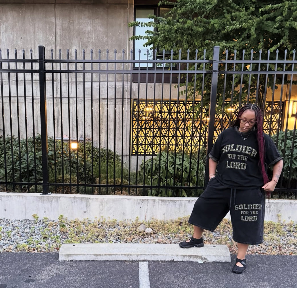 “Soldier For The Lord” Boxy Panel T-Shirt