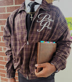 “Property of Christ” Plaid Track Jacket