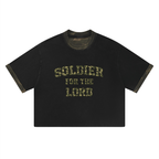 “Soldier For The Lord” Boxy Panel T-Shirt