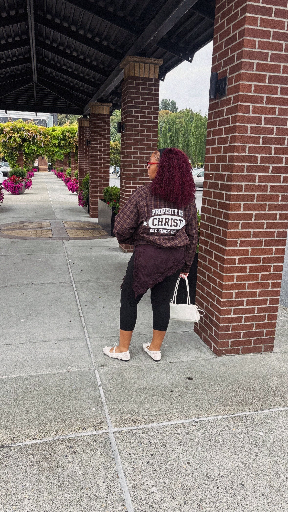 “Property of Christ” Plaid Track Jacket