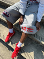 “Let Your Faith Lead” Plaid Waistband Shorts