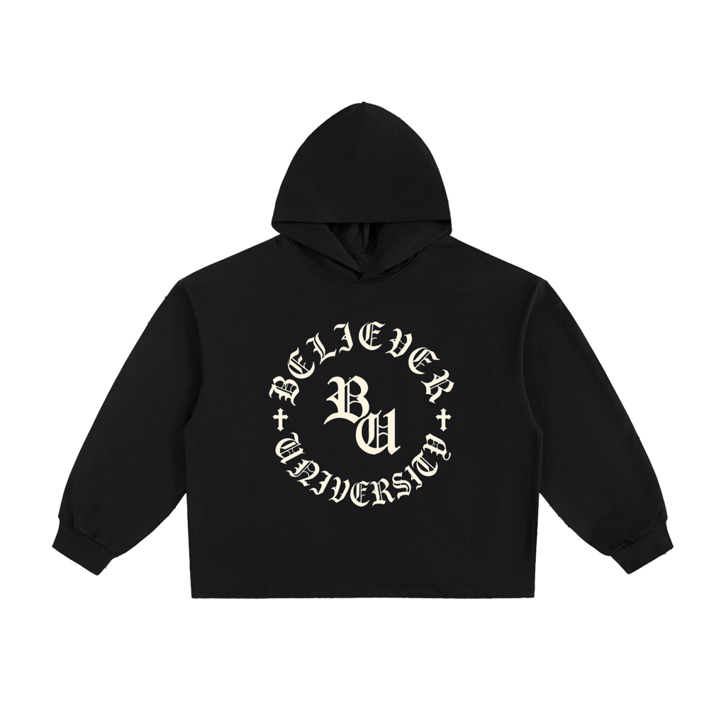 “Believer University” Oversized Drawstring Hem Hoodie