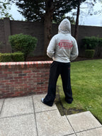 “Property Of Christ Snow” Washed Raw Edge Sweats